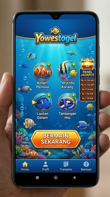 Tampilan antarmuka aplikasi yowestogel yang sederhana dan efektif.